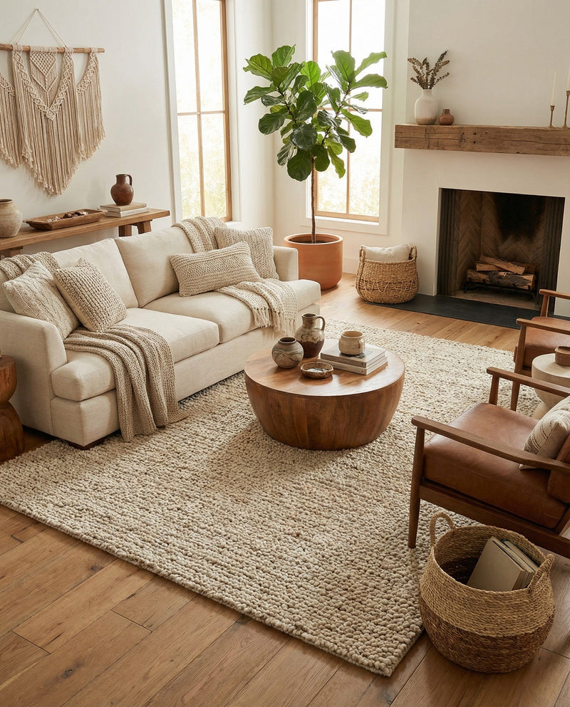Wellington Luxe Shag Collection Area Rug - Kapiti Rectangle Taupe  lifestyle 19