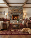 Frontier Trails Collection Area Rug -  Sedona Rectangle Red  lifestyle 23