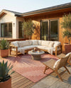 Urban Terrace Collection Area Rug -  Chelsea (Rust Red) Square Rust Red  lifestyle 63