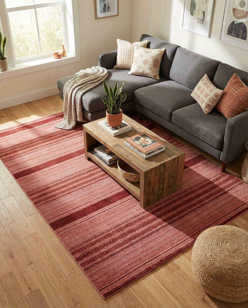 Jewel Oasis Collection Area Rug - Sapphire (Rusty Pink Rose) Rectangle Rusty Pink Rose  lifestyle 8