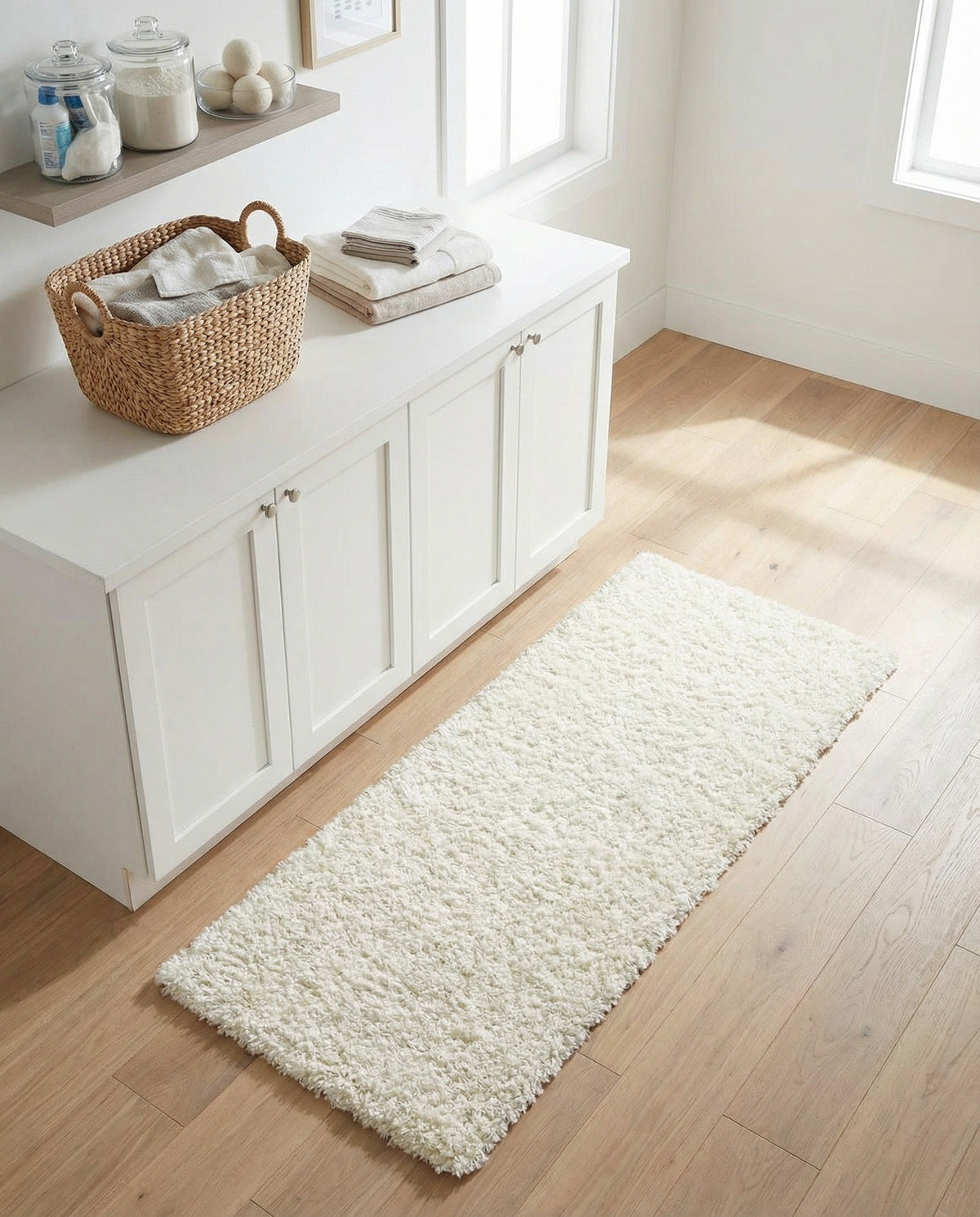 Plush Oasis Collection Area Rug - Serenity (Snow White) Runner Snow White  lifestyle 114