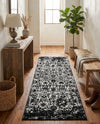 Cascade Range Collection Area Rug -  Shasta (Black and White) Runner Black and White  lifestyle 76