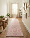Marrakesh Lattice Collection Area Rug - Casablanca (Rose Pink) Runner Rose Pink  lifestyle 49