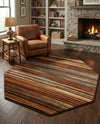 Bistro Lounge Collection Area Rug -  Americano Octagon Beige  lifestyle 56