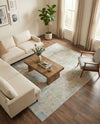Lagoon Oasis Collection Area Rug -  Seagrass Rectangle Teal  lifestyle 24