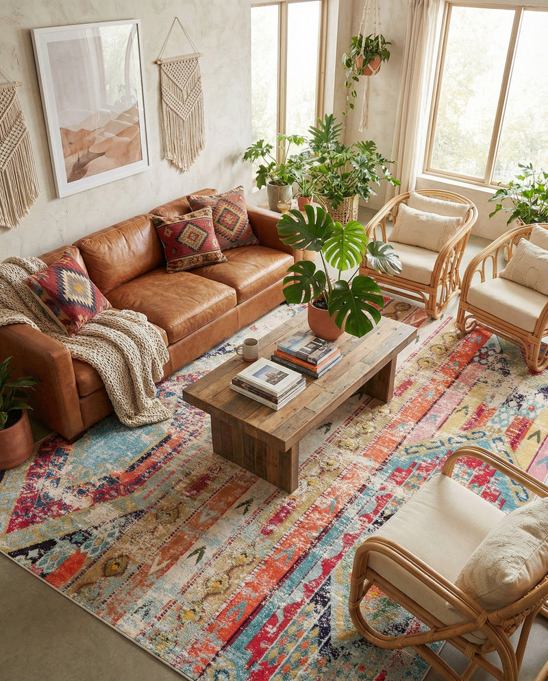 Sedona Vista Collection Area Rug -  Cholla Rectangle Multi  lifestyle 33