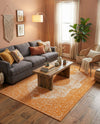 Dover Terrace Collection Area Rug - Marina (Orange) Rectangle Orange  lifestyle 9