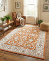 Savannah Elegance Collection Area Rug - Augusta (Rust Red) Rectangle Rust Red  lifestyle 13