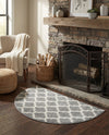 Lattice Gardens Collection Area Rug -  Bloomfield (Dark Gray) Hearth Dark Gray  lifestyle 63