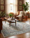 Mykonos Manor Collection Area Rug - Delos Rectangle Blue  lifestyle 21