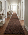 Plush Oasis Collection Area Rug - Serenity (Chocolate Brown) Runner Chocolate Brown  lifestyle 53