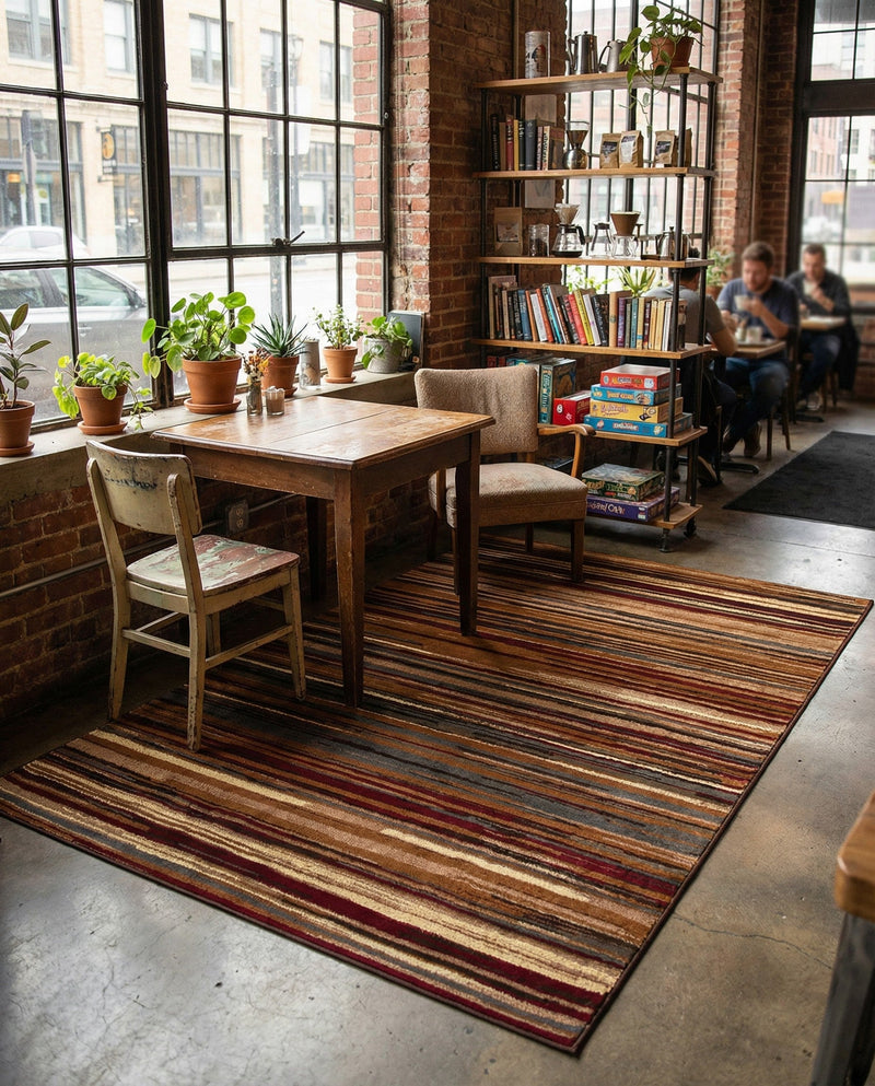 Bistro Lounge Collection Area Rug -  Americano Rectangle Beige  lifestyle 5
