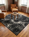 Riviera Elegance Collection Area Rug -  Monaco (Black) Square Black  lifestyle 69