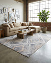 Aegean Elegance Collection Area Rug -  Rhodes Rectangle Gray Cream  lifestyle 15