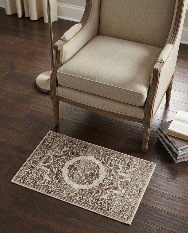 Sanctuary Retreat Collection Area Rug -  Enclave Rectangle Chocolate Brown  lifestyle 51