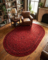 Samarkand Elegance Collection Area Rug -  Samanid Oval Red  lifestyle 74