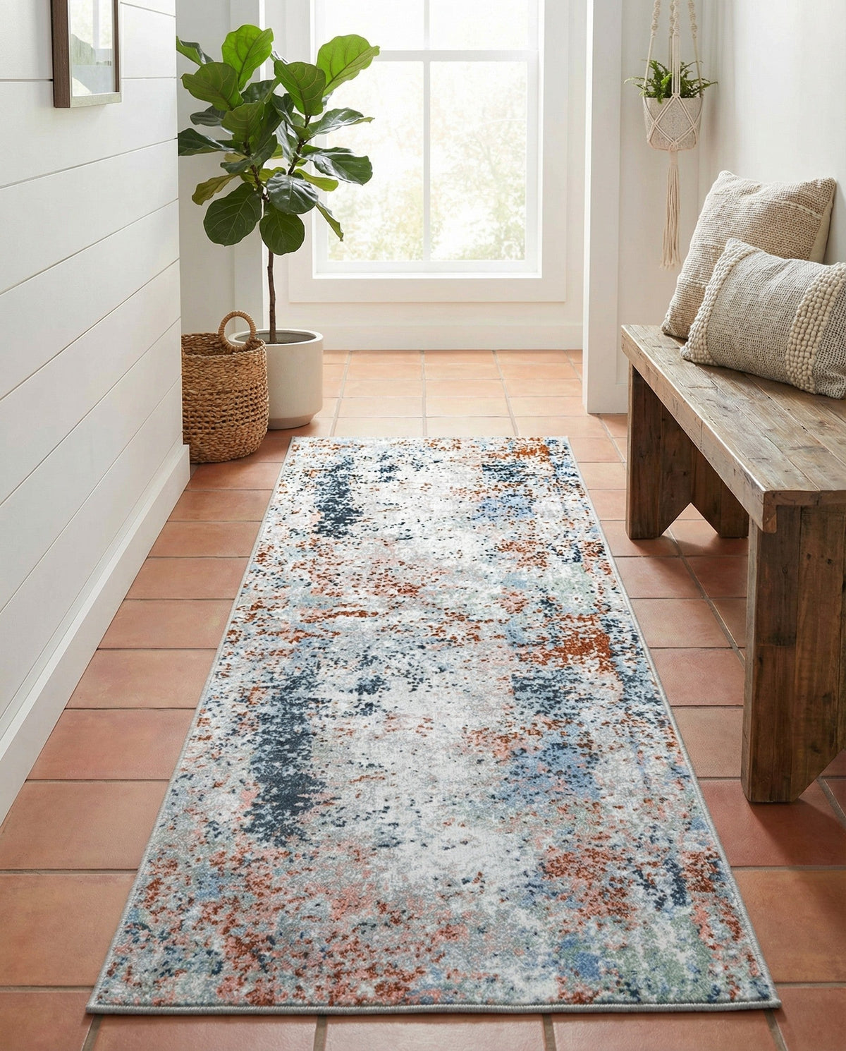 Aegean Elegance Washables Collection Area Rug -  Ithaca Runner Multi  lifestyle 70