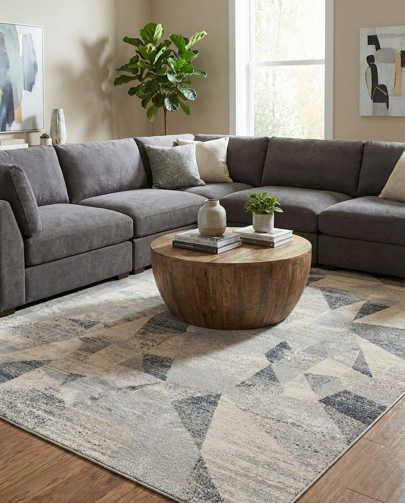 Aegean Elegance Collection Area Rug -  Crete Rectangle Gray  lifestyle 3
