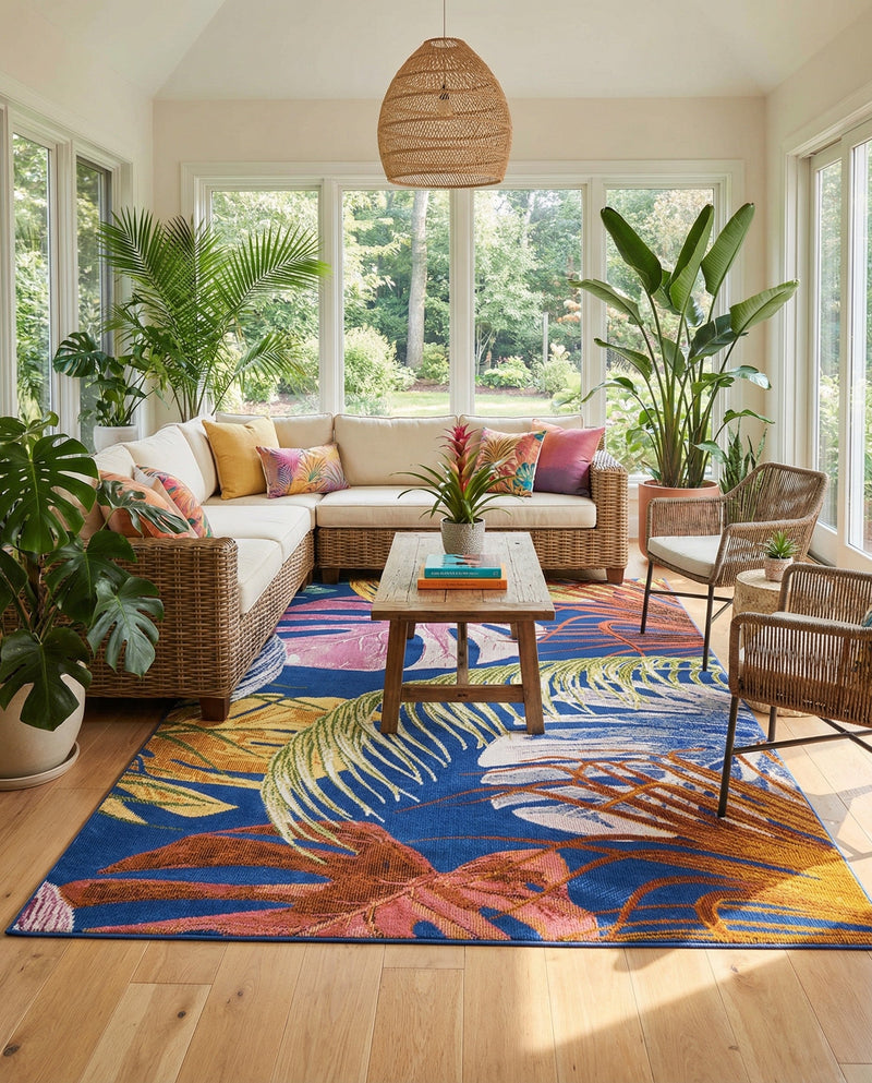 Meadow Breeze Collection Area Rug -  Clover Rectangle Multi  lifestyle 46