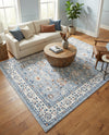Savannah Elegance Collection Area Rug - Augusta (Aqua Blue) Rectangle Aqua Blue  lifestyle 17