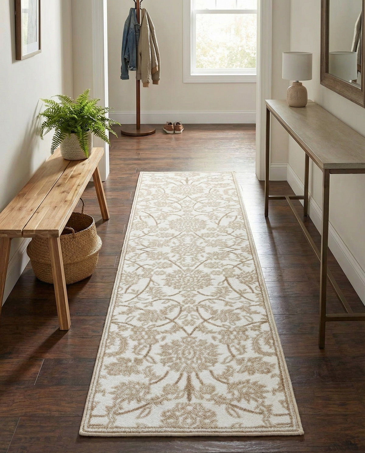 Andes Summit Collection Area Rug -  Chimborazo Runner Snow White  lifestyle 122