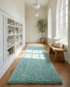 Eternal Plush Oasis Collection Area Rug -  Tranquility (Cyan) Runner Cyan  lifestyle 67