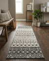 Mediterranean Lattice Collection Area Rug -  Casablanca (Ivory and Gray) Runner Ivory and Gray  lifestyle 54