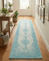 Dover Terrace Collection Area Rug - Marina (Aqua) Runner Aqua  lifestyle 64