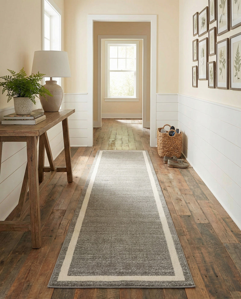 Studio Haven Collection Area Rug -  Alcove (Gray) Runner Gray  lifestyle 33
