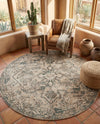 Gobi Sands Collection Area Rug -  Turpan Round Multi  lifestyle 81