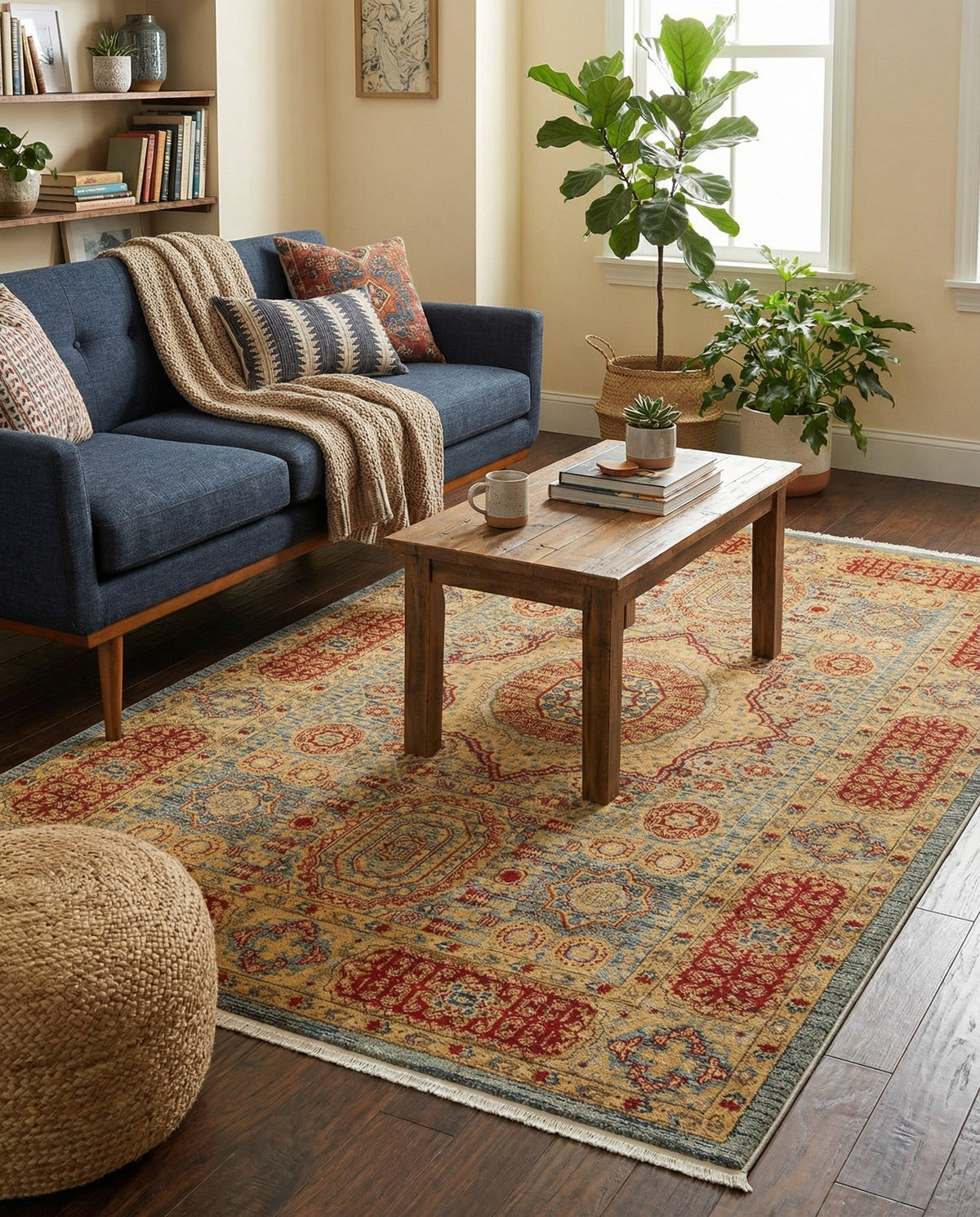 Ottoman Elegance Collection Area Rug -  Ephesus Rectangle Light Blue  lifestyle 42