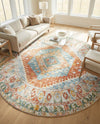 Arcadia Rugs Collection Area Rug -  Xanadu Round Salmon  lifestyle 61