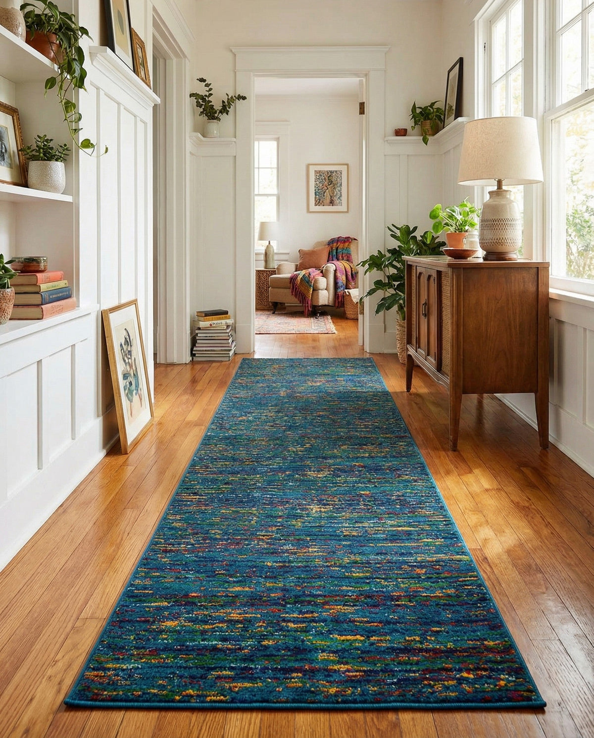 Caribbean Cove Collection Area Rug -  Lucia Runner Navy Blue  lifestyle 71
