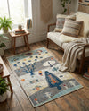 Colorburst Oasis Collection Area Rug -  Mosaic Rectangle Ivory Gray Blue  lifestyle 16