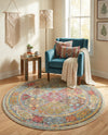 Caribbean Breeze Collection Area Rug -  Grenada Round Multi  lifestyle 49