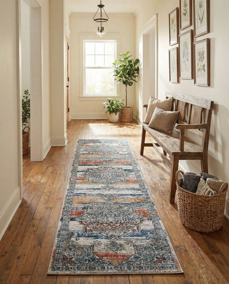 Mykonos Manor Collection Area Rug -  Tinos (Multi) Runner Multi  lifestyle 43