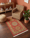Persian Elegance Collection Area Rug - Isfahan Rectangle Red  lifestyle 14