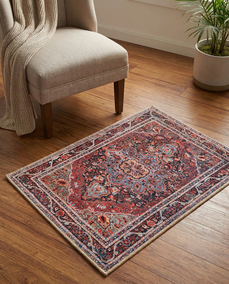Heritage Elegance Collection Area Rug -  Schonbrunn Rectangle Burgundy  lifestyle 33