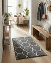 Trellis Mosaic Collection Area Rug - Arborville (Dark Gray) Rectangle Dark Gray  lifestyle 17
