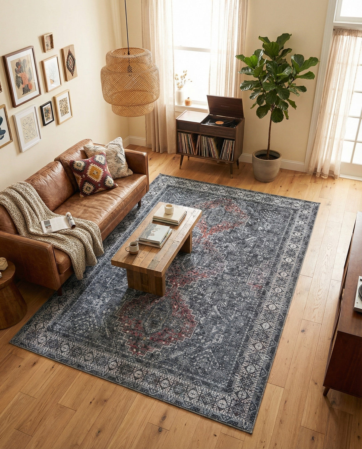 Heritage Elegance Collection Area Rug -  Uffizi Rectangle Gray  lifestyle 32
