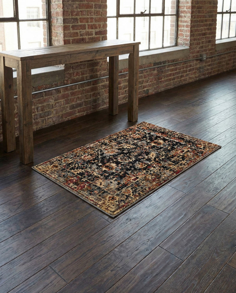 Neptune Elegance Collection Area Rug -  Galatea (Black) Rectangle Black  lifestyle 19