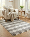 Sustainable Grid Indoor-Outdoor Oasis Collection Area Rug - Savannah Rectangle Gray  lifestyle 28