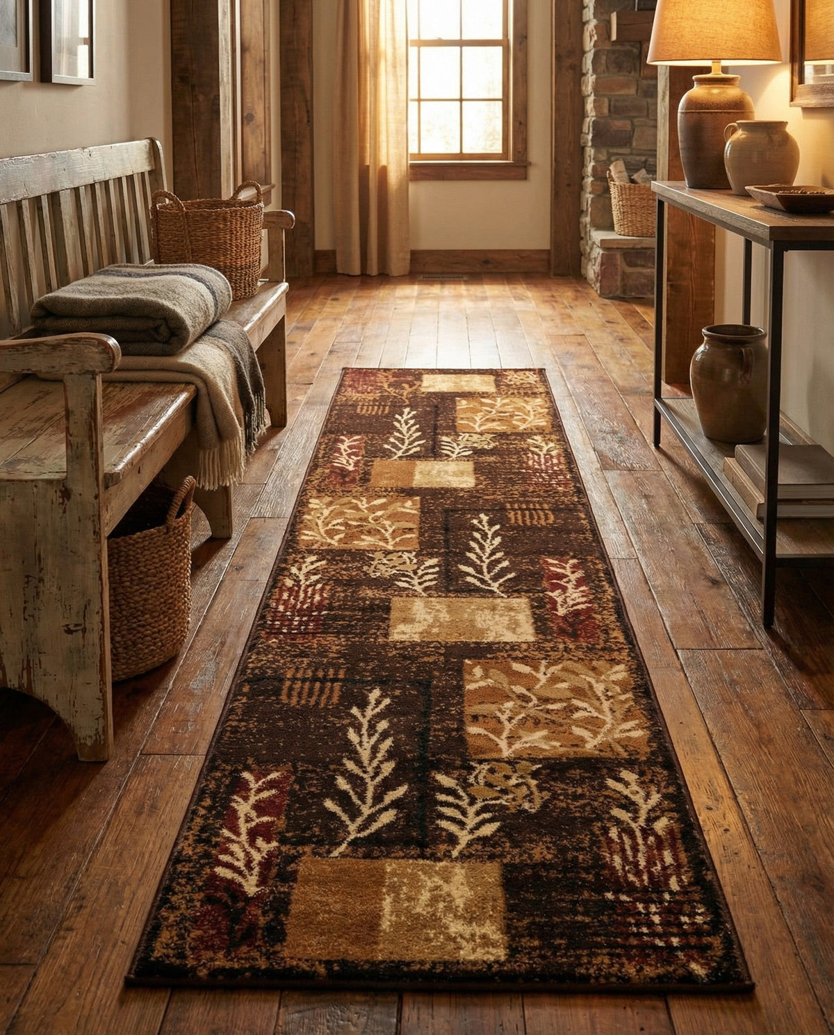 Bistro Lounge Collection Area Rug -  Affogato Runner Brown  lifestyle 161