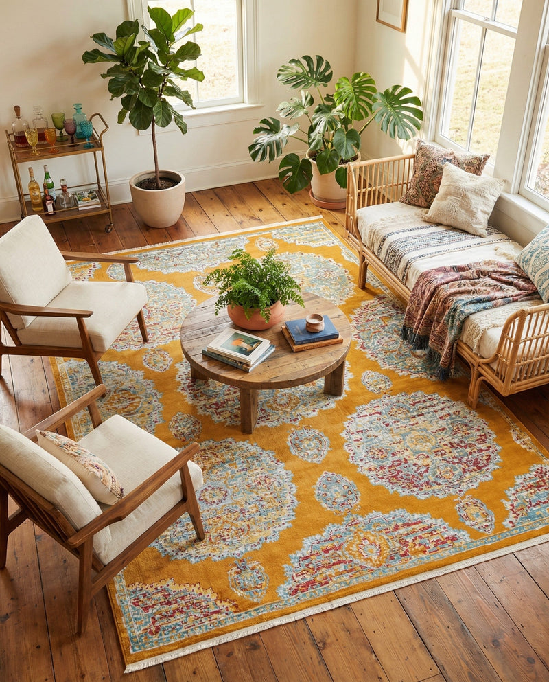 Arcadia Rugs Collection Area Rug -  Atlantis (Orange) Rectangle Orange  lifestyle 9