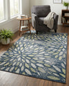 Savannah Elegance Collection Area Rug -  Riverfront Rectangle Navy Blue  lifestyle 50