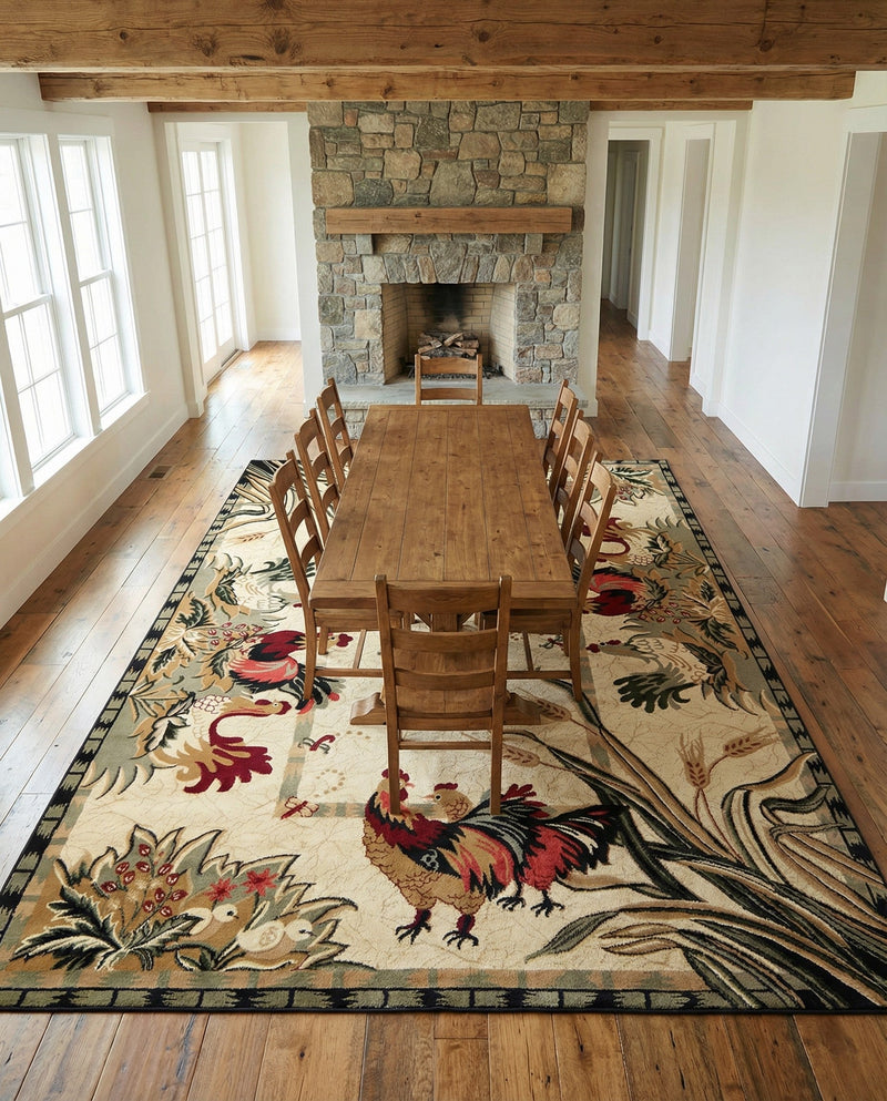 Rural Charm Collection Area Rug - Meadowbrook Rectangle Cream  lifestyle 40
