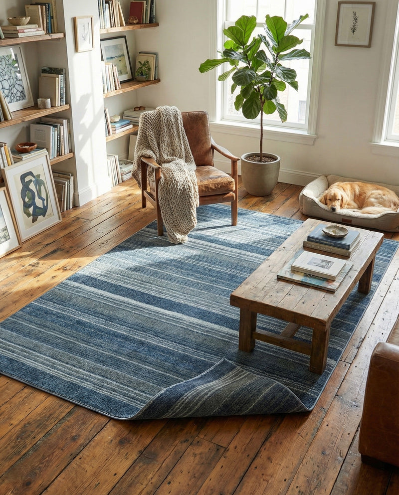 Jewel Oasis Collection Area Rug - Sapphire (Blue) Rectangle Blue  lifestyle 10