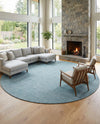Seaside Serenity Collection Area Rug - Veranda (Aquamarine) Round Aquamarine  lifestyle 20