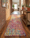 Mediterranean Lattice Collection Area Rug - Santorini (Multi) Runner Multi  lifestyle 78