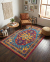 Caribbean Cove Collection Area Rug -  Canouan Rectangle Pink Blue  lifestyle 12
